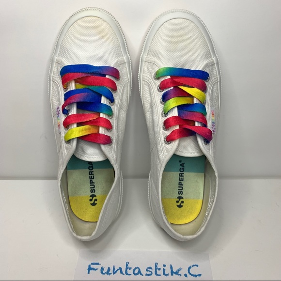 Superga Rainbow Laces & Soles Multicolored Unisex Sneakers S00DPQ0; W: 8.5, M: 7 - Picture 6 of 13